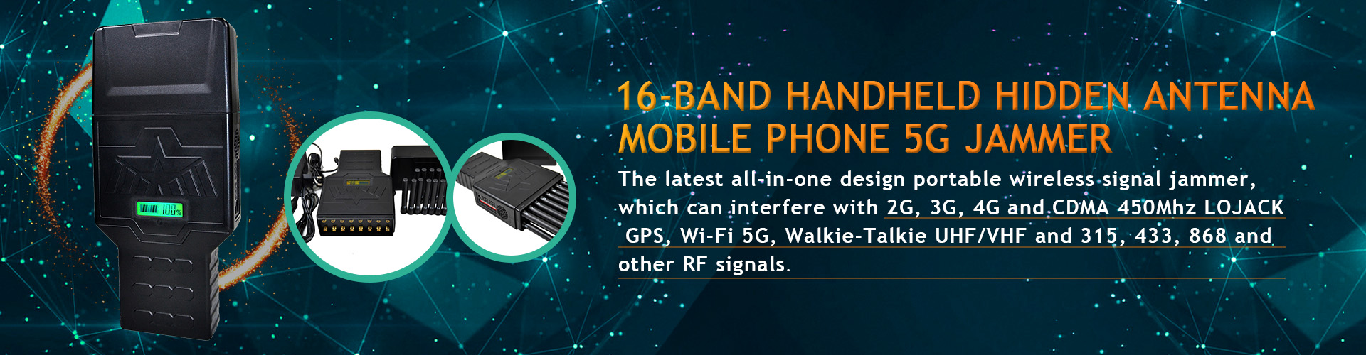 16 Antennas Signal Jammer