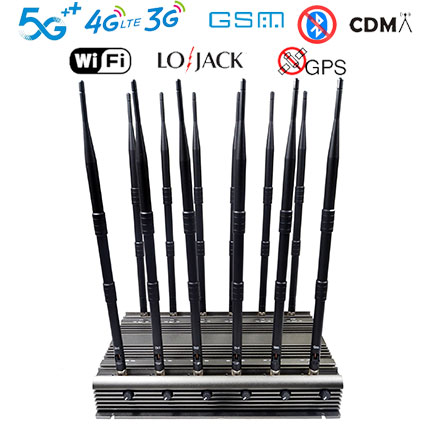 New powerful mobile phone WIFI GPS LOJACK UHF VHF signal jammer