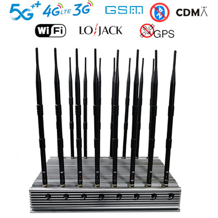 New type desktop WIFI GPS GSM LOJACK 5G jammer