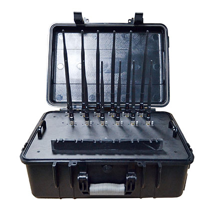 The latest portable mobile phone jammer 3G 4GLTE  GPS LOJACK UHF VHF Frequency