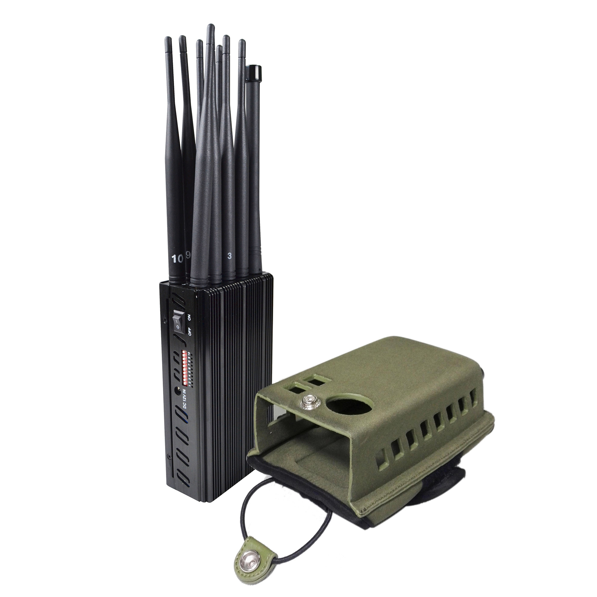 Latest Portable 10 Antennes GPS wifi2.4G / 5.8G GSM (UMTS) 4G cellphone jammer