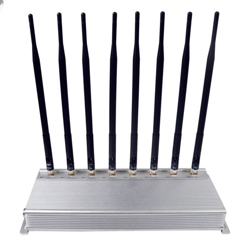 The 8 antennas cell phone signal jammer Adjustable 3G 4G phone signal blocker with WIFI2.4G GPS