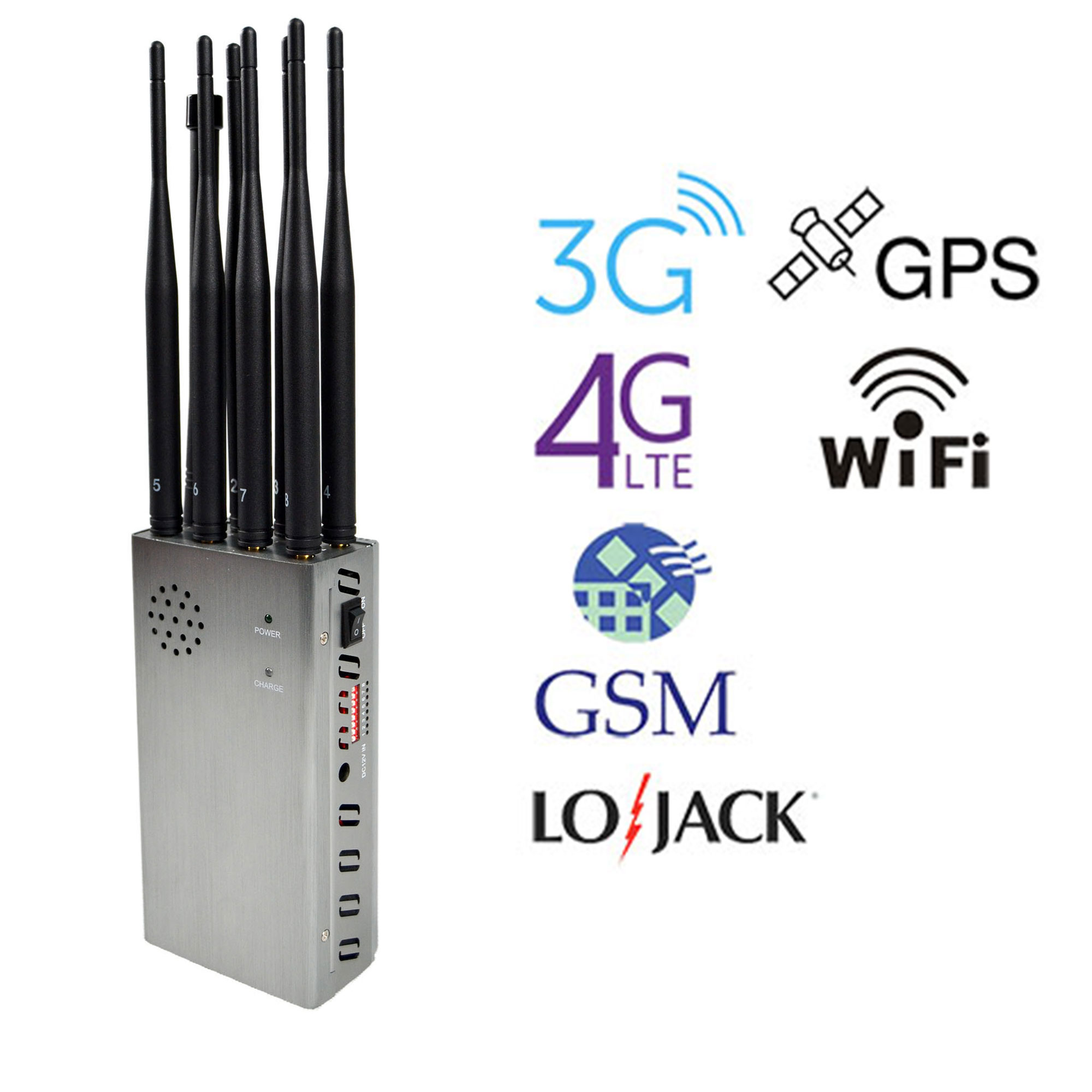 8-antenna GPS WiFi signal jammer