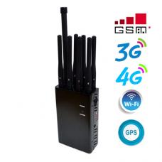 8-band portable GSM 4G jammer can also interfere with WiFi 2.4G GPS frequency