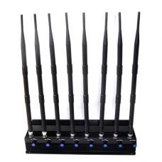 High-quality 8-antenna Wifi signal jammer Adjustable 3G 4G phone signal jammer, more blocking WIFI 2.4G 5.8G