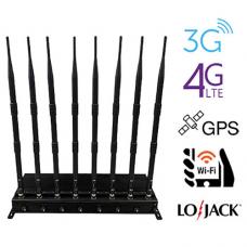 The Newest Cell Phone Signal Jammer 8 Antennas 3G 4G Signal Blocker With WIFI2.4G / 5G In Indoor