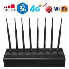 8 Bands High Power Desktop Jammer For CDMA GSM 3G 4G GPS WIFI 315MHz 433MHz UHF VHF Lojack Frequency